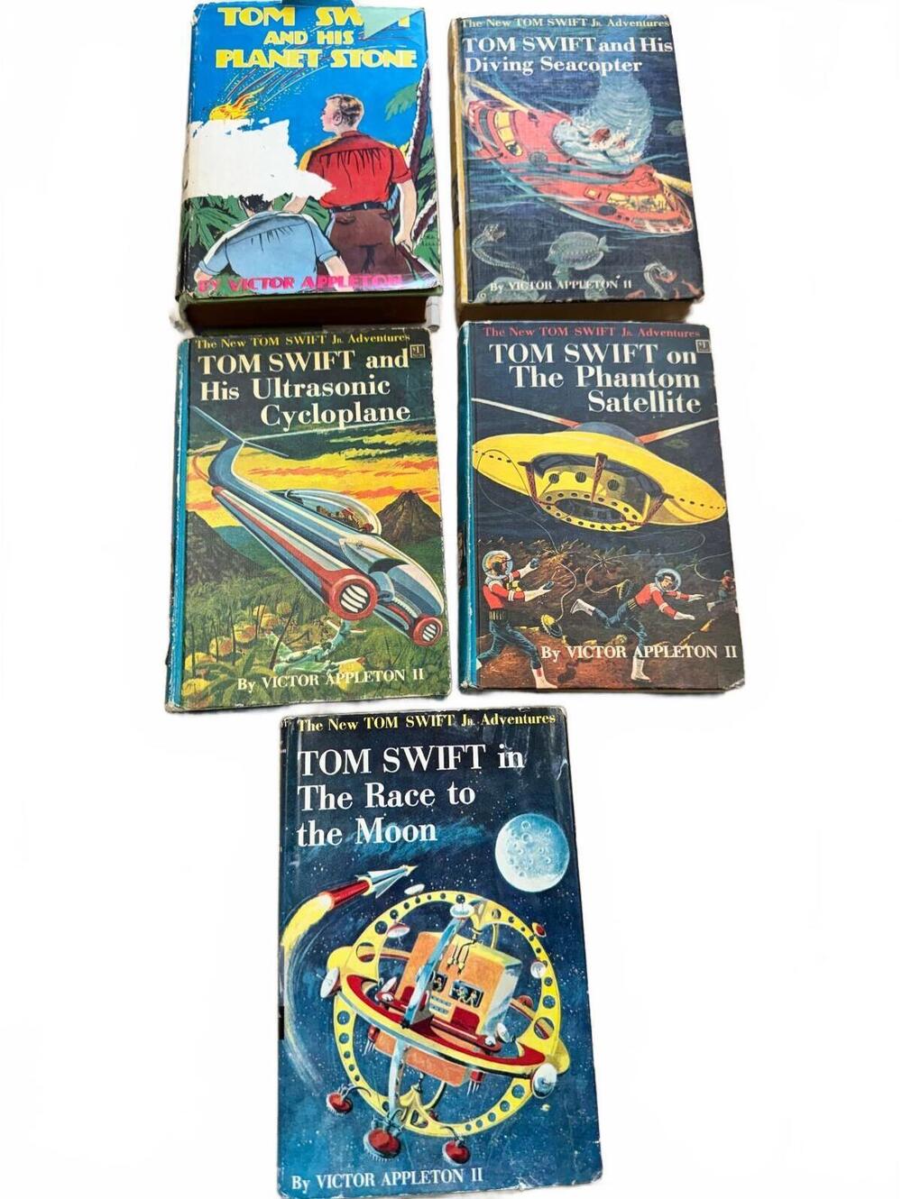 Victor Appleton Tom Swift Hardcover Book Lot of 5 Vintage